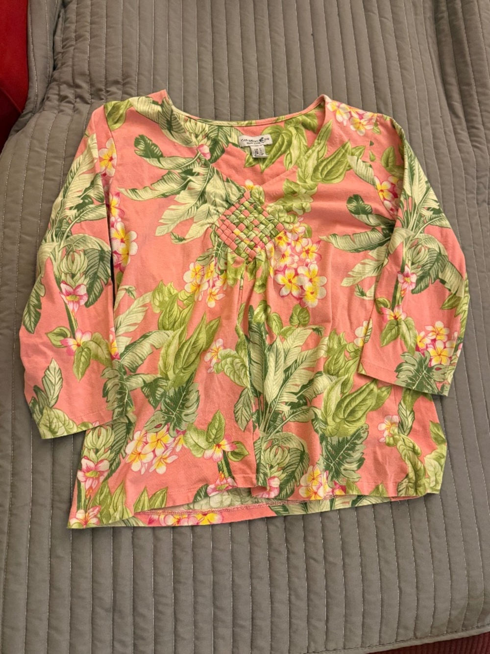 CARIBBEAN JOE LARGE FLOWERED TOP